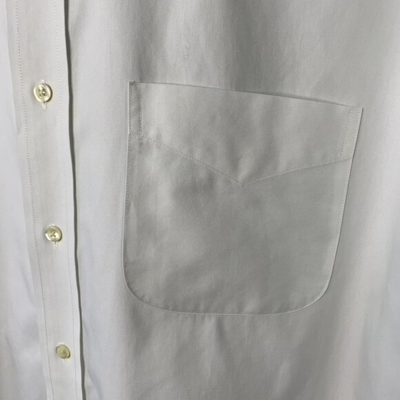 Brooks Brothers 346 Men's White Long Sleeve Button Down Shirt Size 18 4/5 - Picture 4 of 15